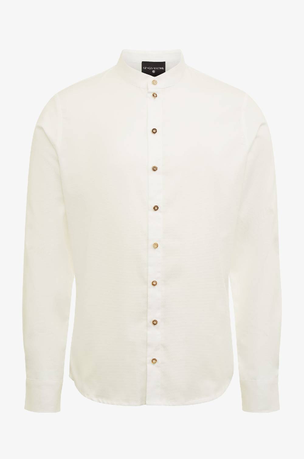 Kinga Mathe Hemd Leo mit Hornknöpfen in weiß