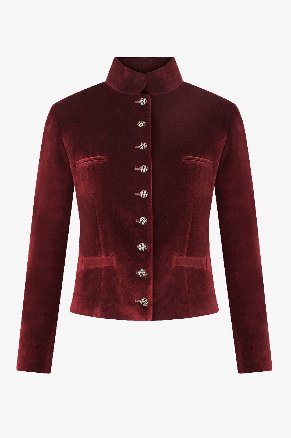 Kinga Mathe Jacke Constanze Samt in Rot