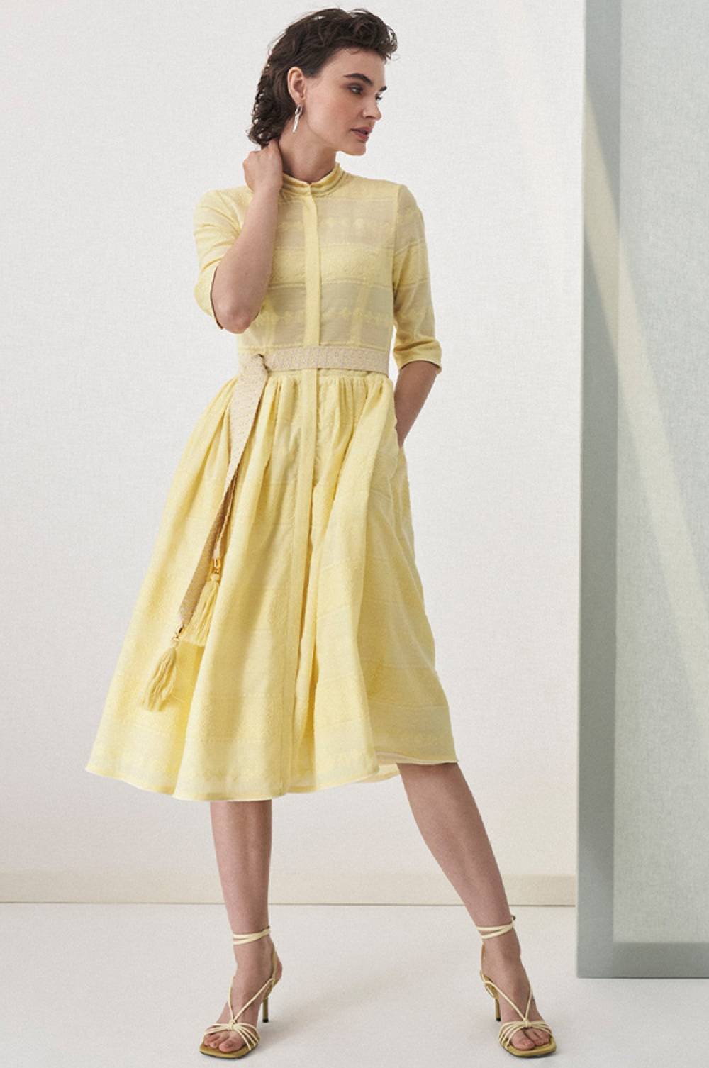 Kinga Mathe Kleid Oana in Zitrone