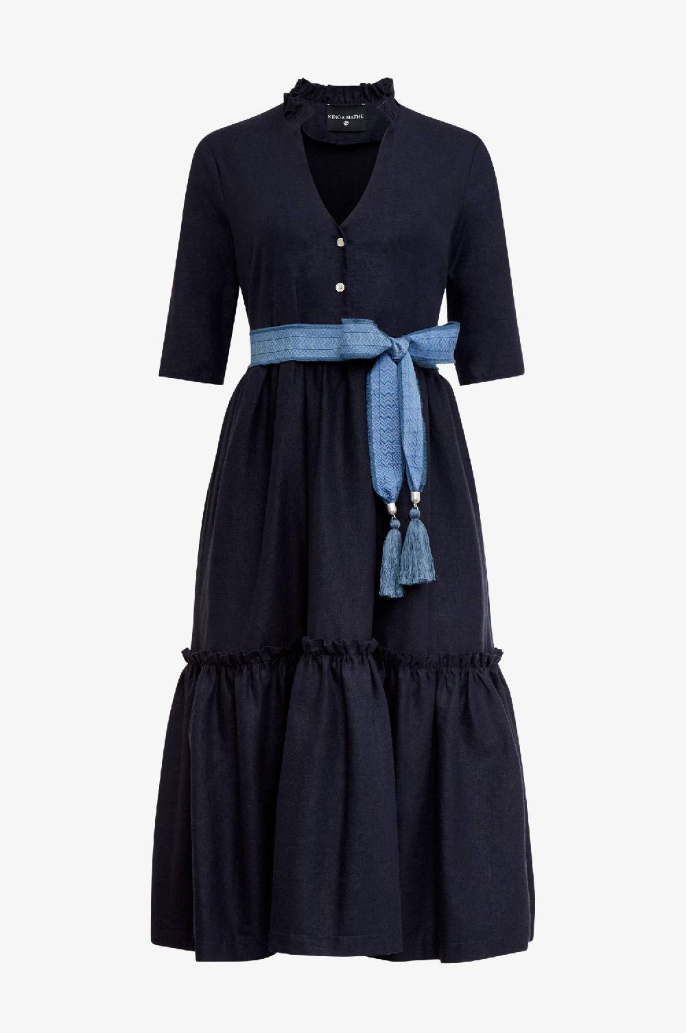 Kinga Mathe Kleid Sue in Dunkelblau