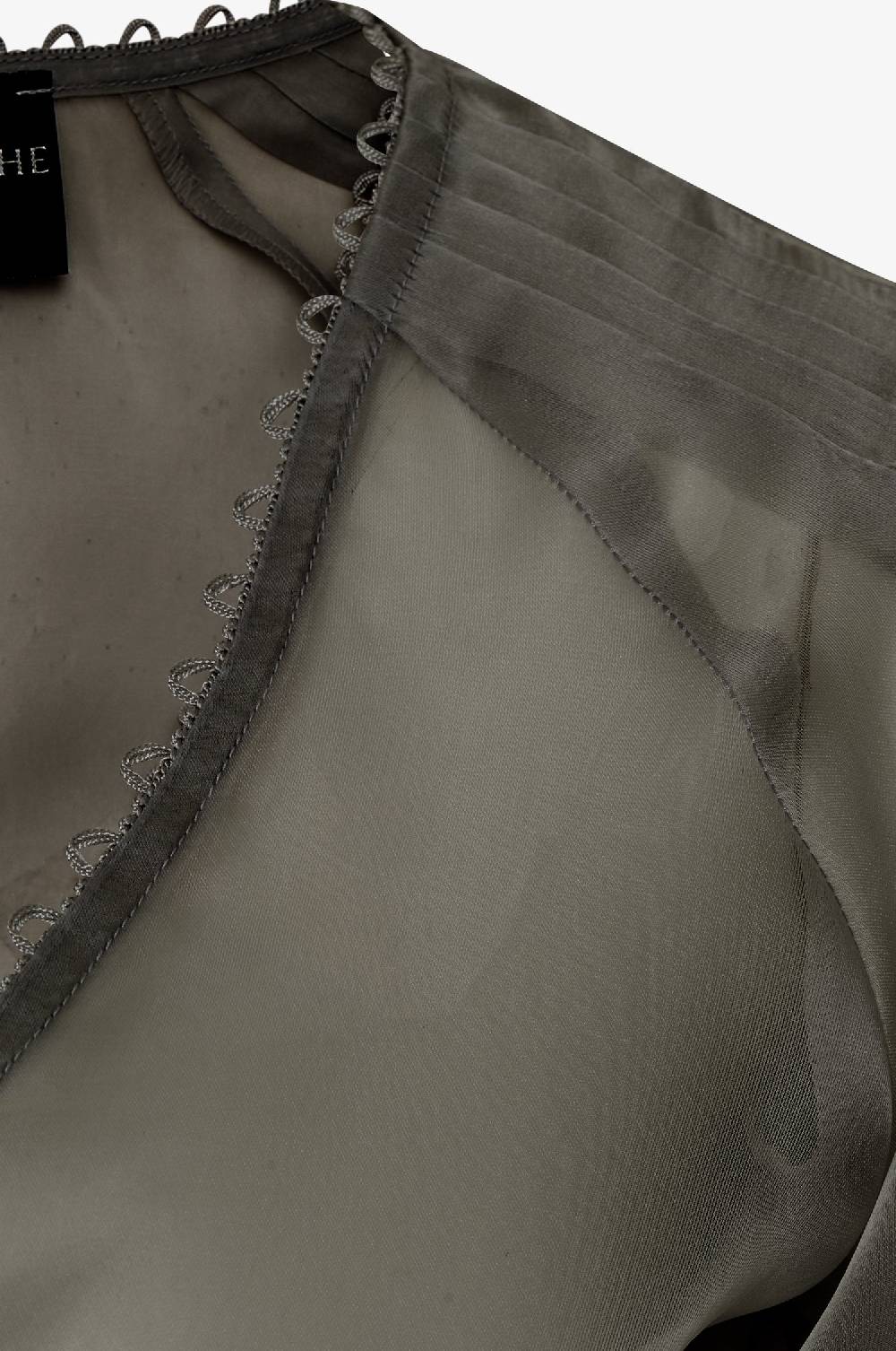 Kinga Mathe Organzabluse Kaira In Anthrazit