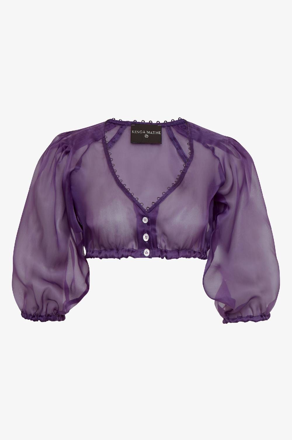 Kinga Mathe Organzabluse Kaira in Lila