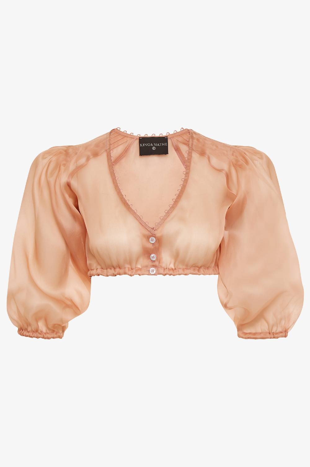 Kinga Mathe Organzabluse Kaira in Puder