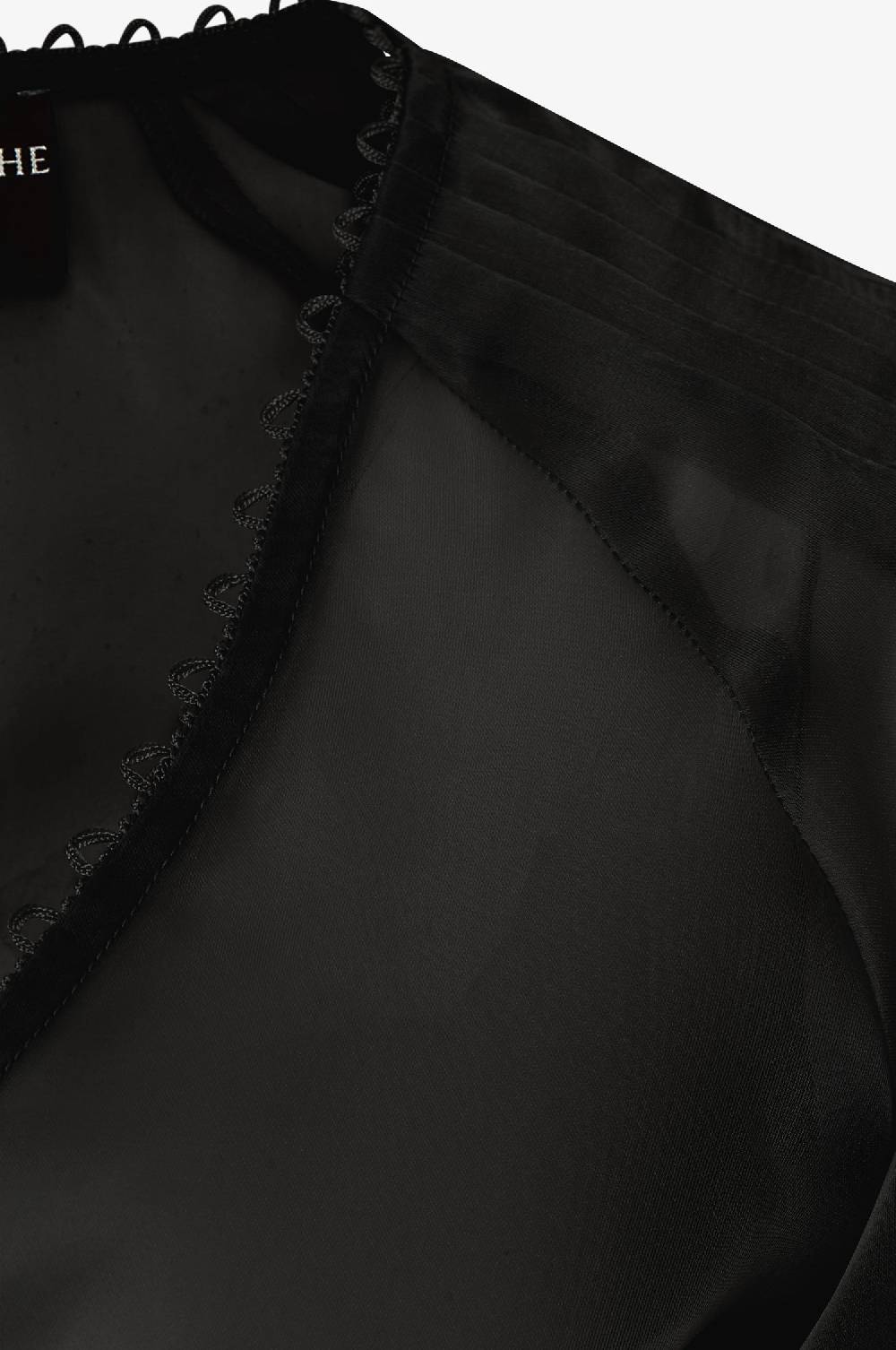 Kinga Mathe Organzabluse Kaira In Schwarz