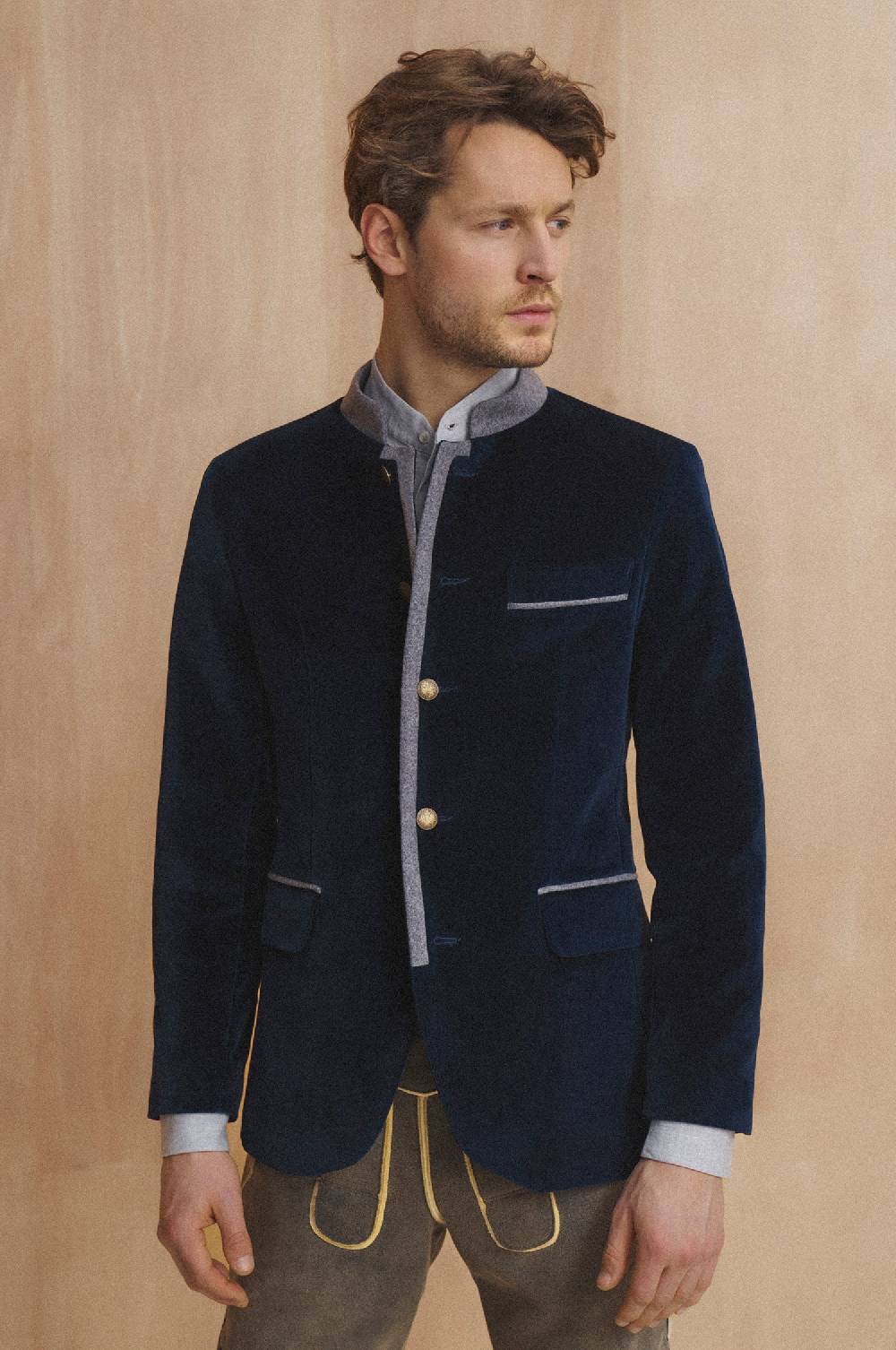 Kinga Mathe Samt Janker Maxim In Nachtblau