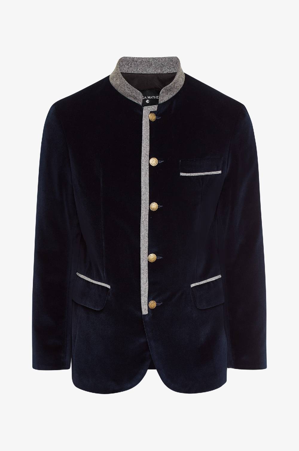 Kinga Mathe Samt Janker Maxim in nachtblau