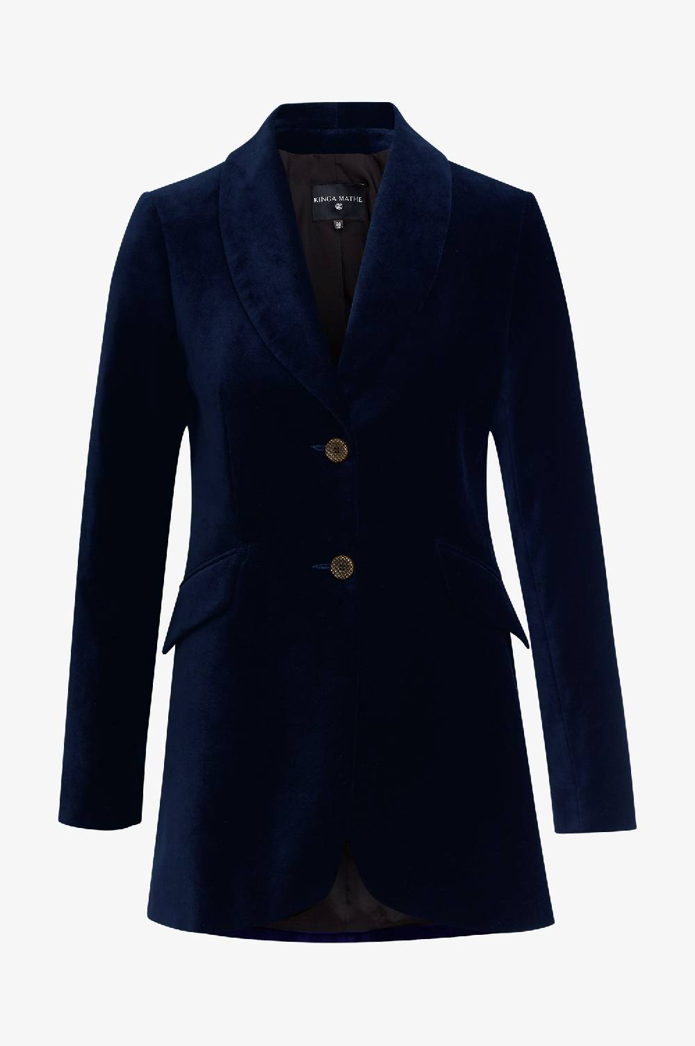 Kinga Mathe Samtblazer Jasmin in Nachtblau