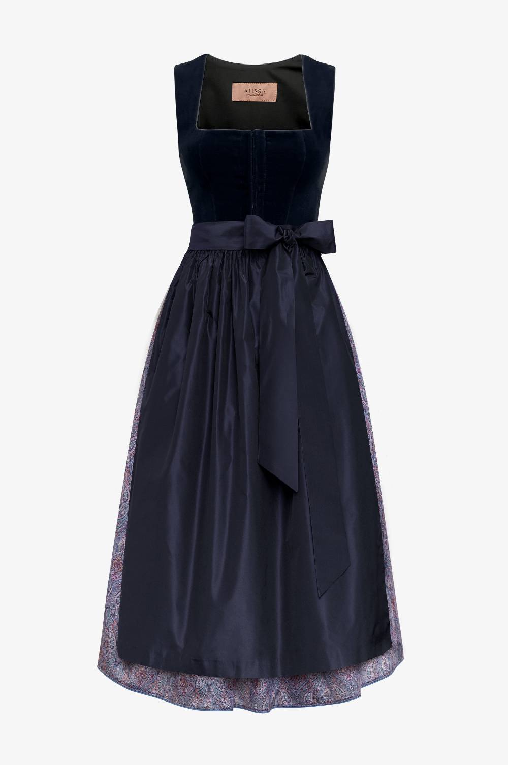 Kinga Mathe Samtdirndl Olivia in nachtblau