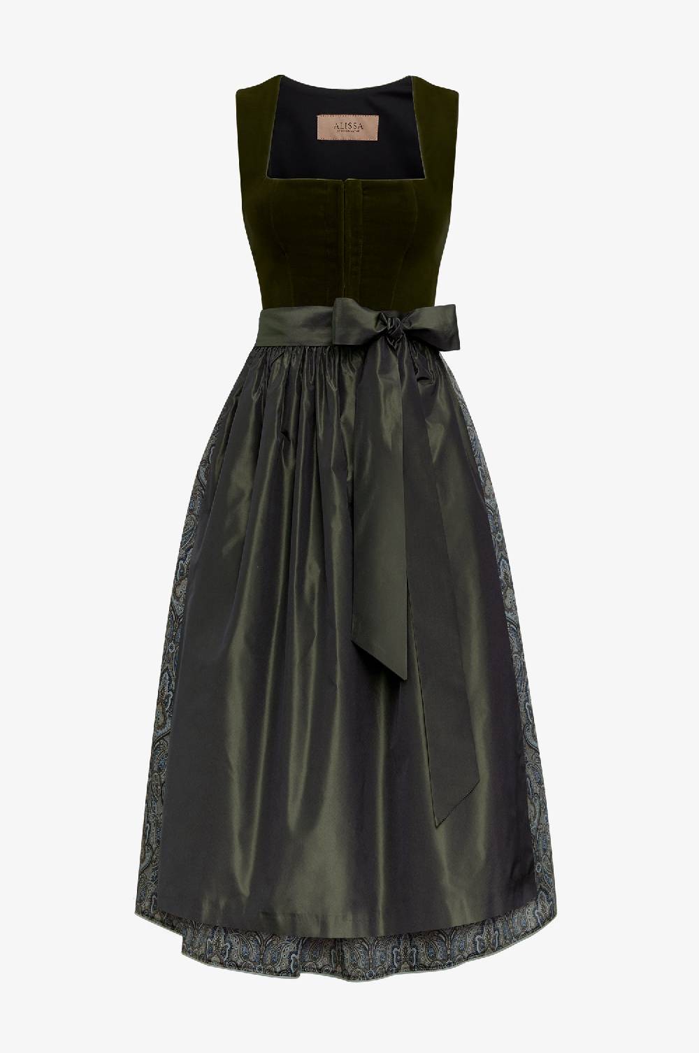 Kinga Mathe Samtdirndl Olivia in olive