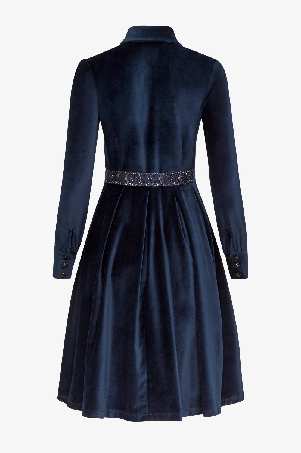 Kinga Mathe Samtkleid Dia In Nachtblau