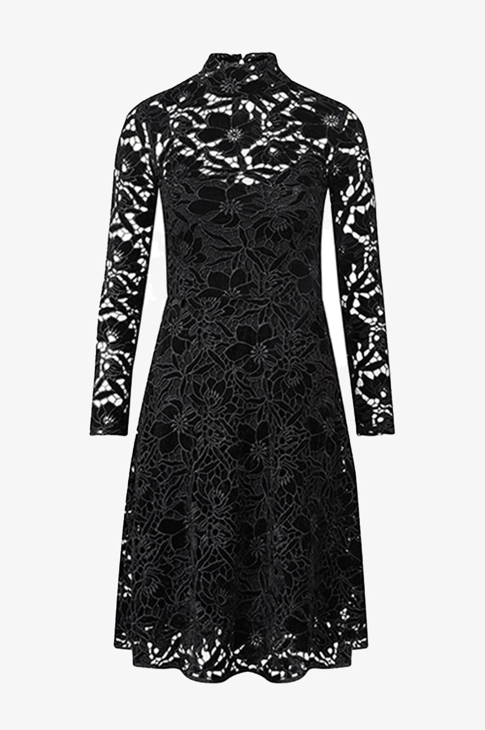 Kinga Mathe Samtkleid Evelyn in Schwarz