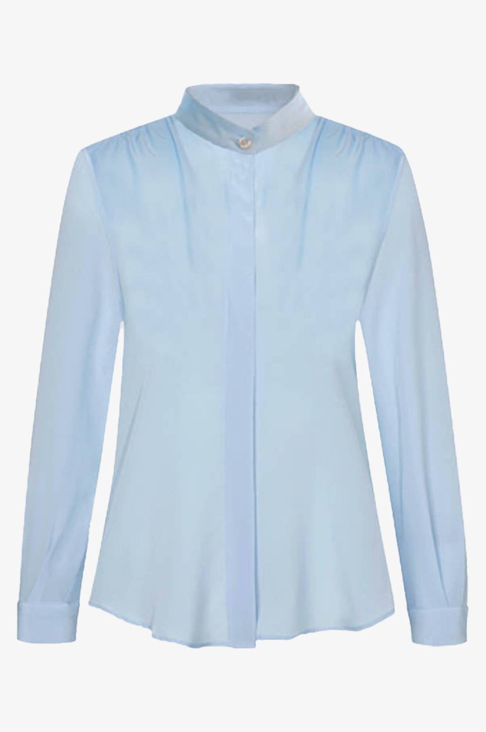 Kinga Mathe Seidenbluse Anette in Stahlblau