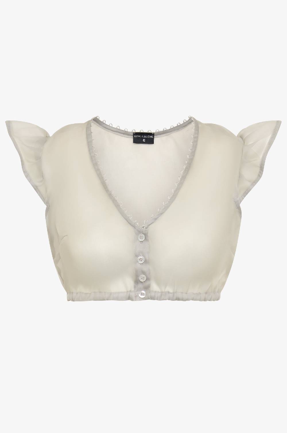 Kinga Mathe Seidenbluse Kiki in Grau