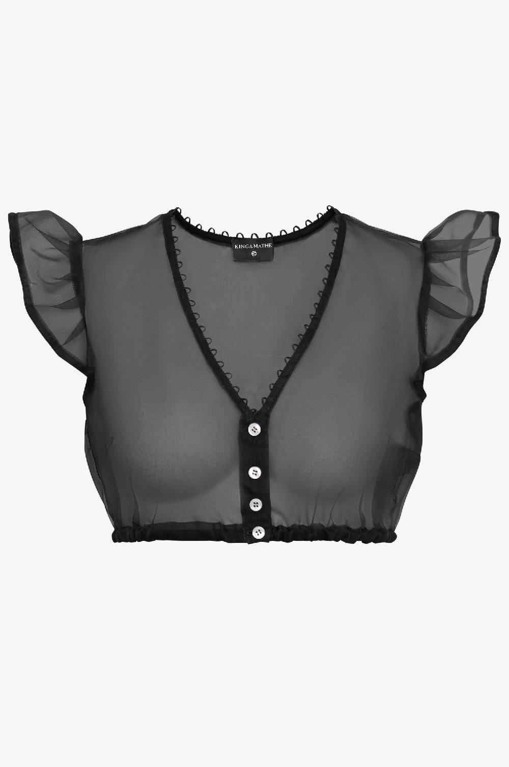 Kinga Mathe Seidenbluse Kiki in Schwarz