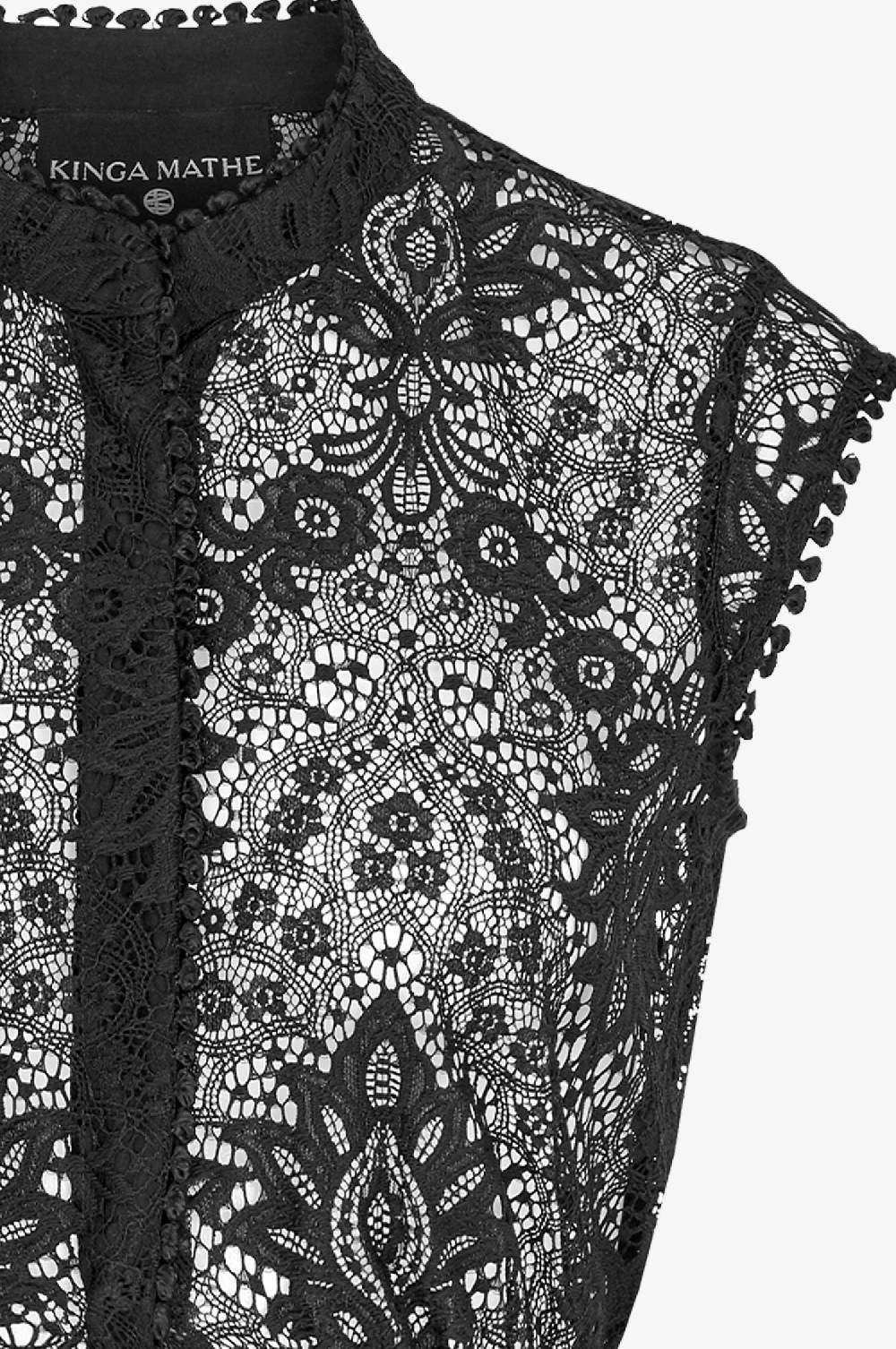 Kinga Mathe Spitzenbluse Evelyn In Schwarz