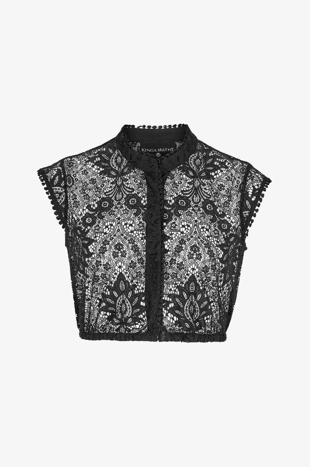 Kinga Mathe Spitzenbluse Evelyn in Schwarz