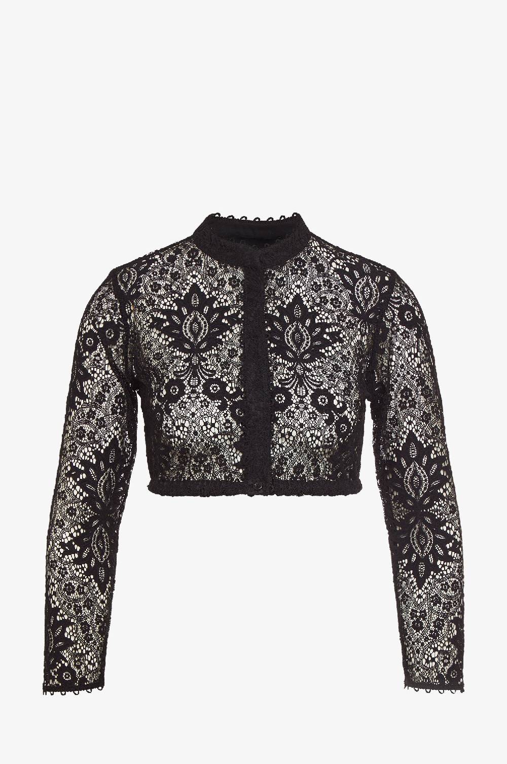 Kinga Mathe Spitzenbluse Evelyn in Schwarz