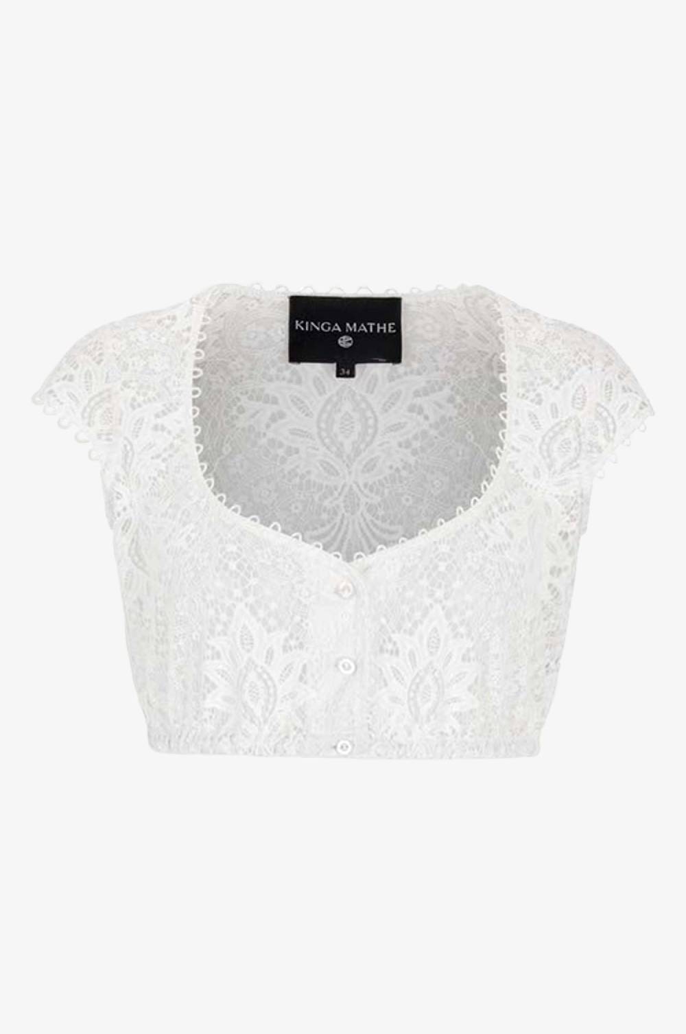 Kinga Mathe Spitzenbluse Samantha in Cremeweiß