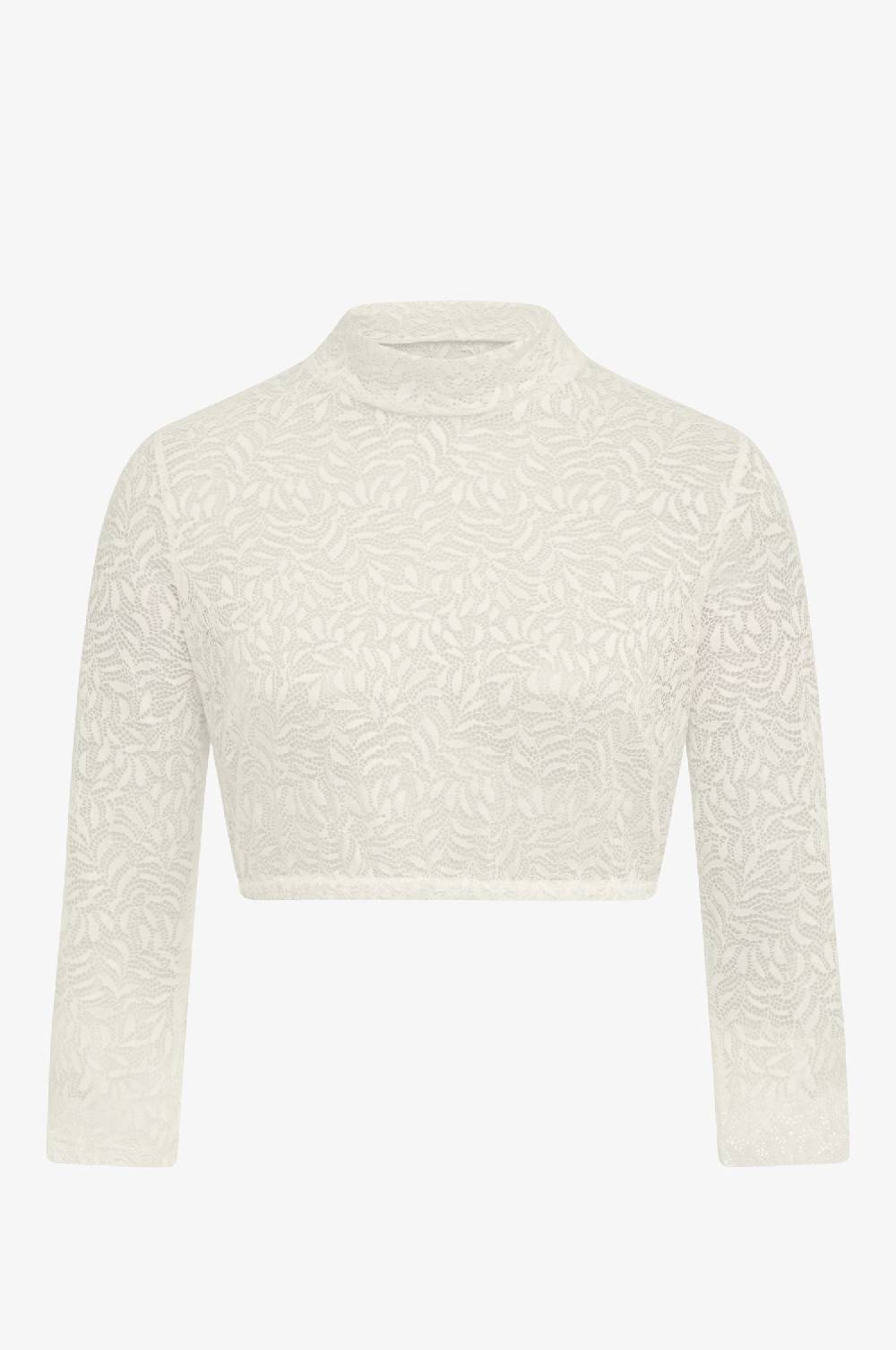 Kinga Mathe Spitzentop Liliana in Weiß