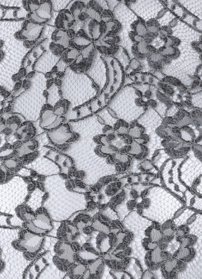 Kinga Mathe Top Charlotte Mit Samtspitze In Grau