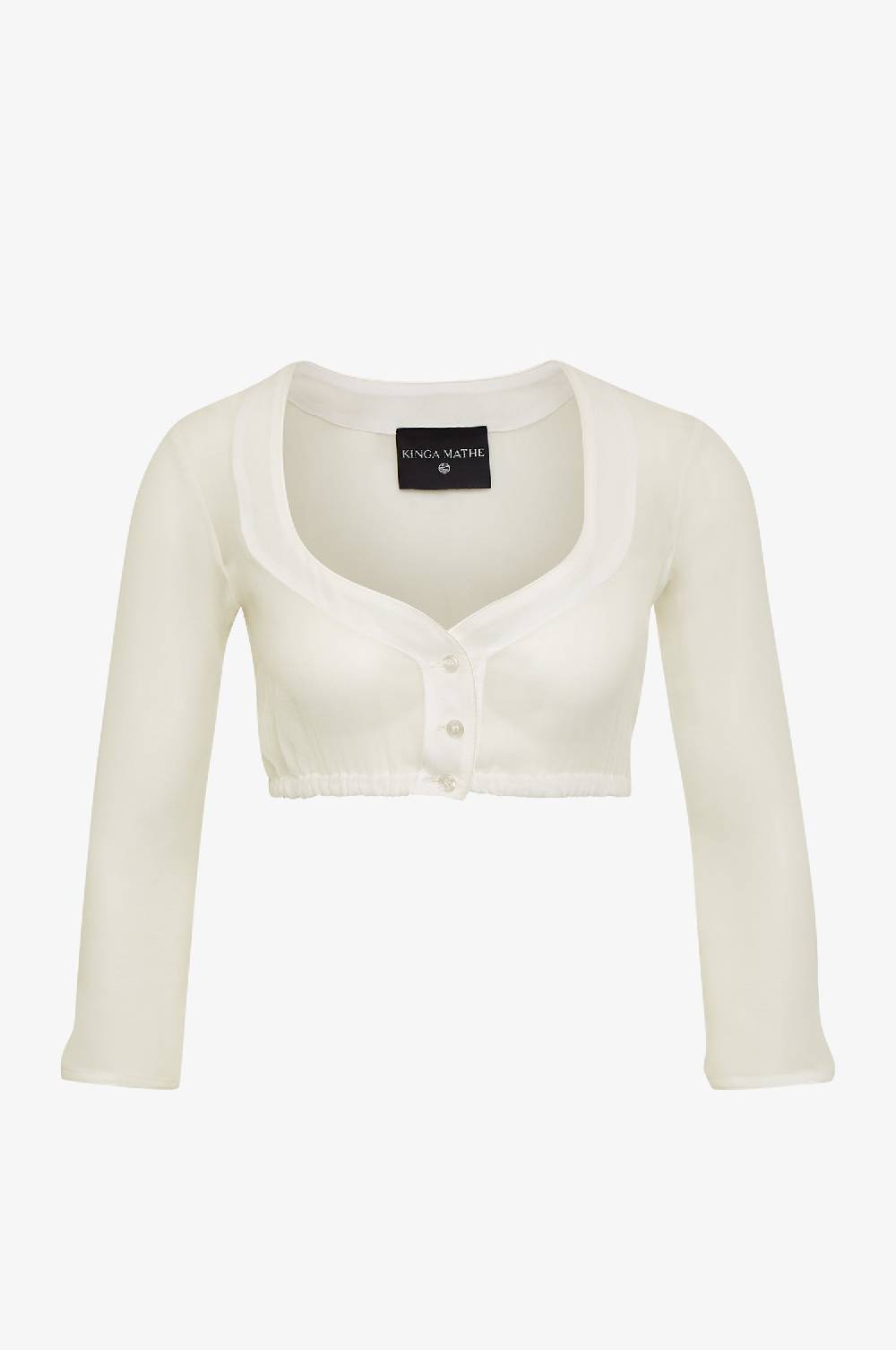 Kinga Mathe Seidenbluse Samantha mit Dreiviertelarm