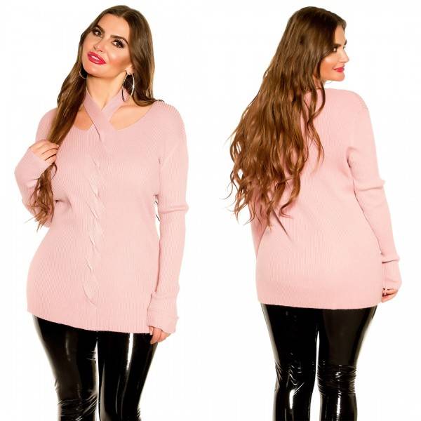 Koucla Curvy Girls!! KouCla Ripp Pulli Mit Neckholder