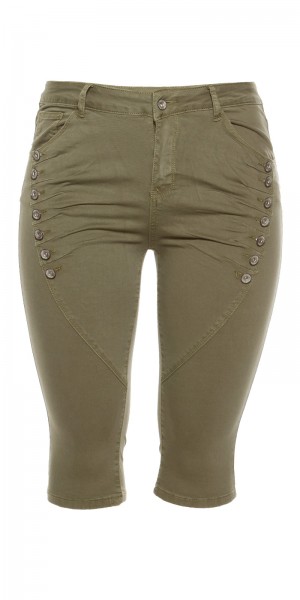 Koucla Curvy Girls Size! Trendy Capri Jeans Knielang