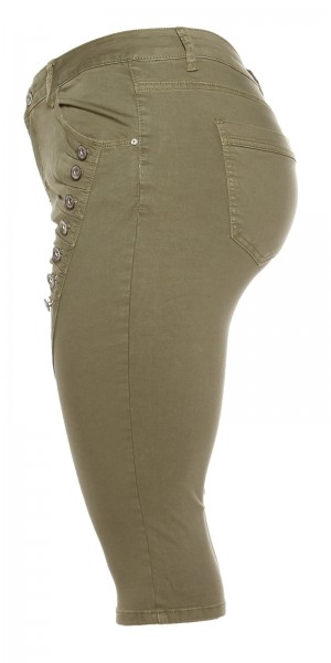 Koucla Curvy Girls Size! Trendy Capri Jeans Knielang
