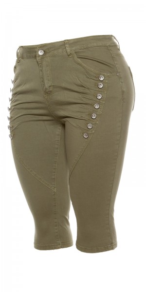 Koucla Curvy Girls Size! Trendy Capri Jeans Knielang