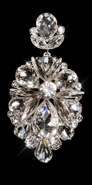 Koucla Elegante Statement Kristall/Strass Ohrhänger