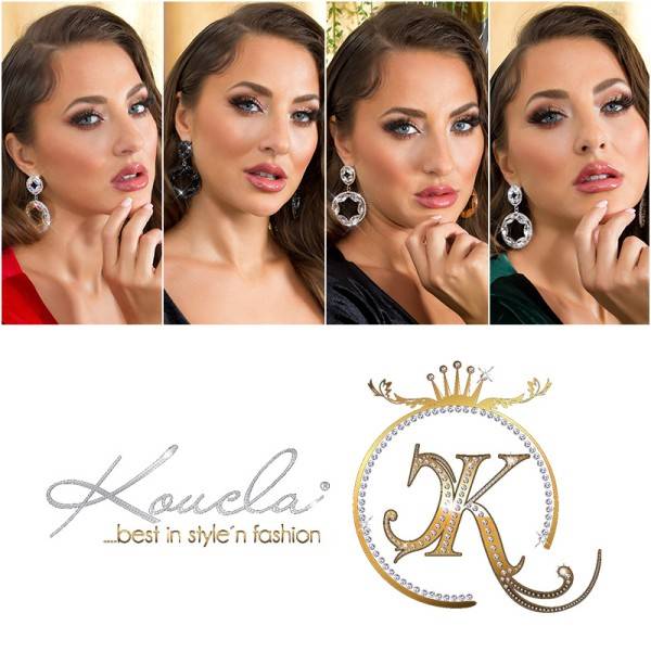 Koucla Galmouröse Statement Ohrringe Mit Glitzersteinen