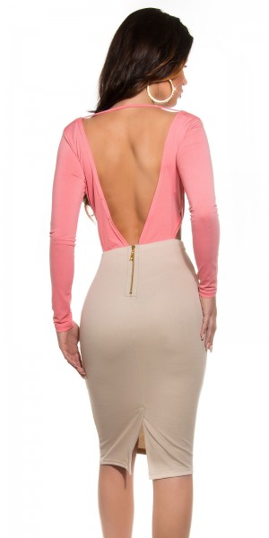 Koucla KouCla Etuikleid Mit Sexy Rücken+Wasserfallaussch