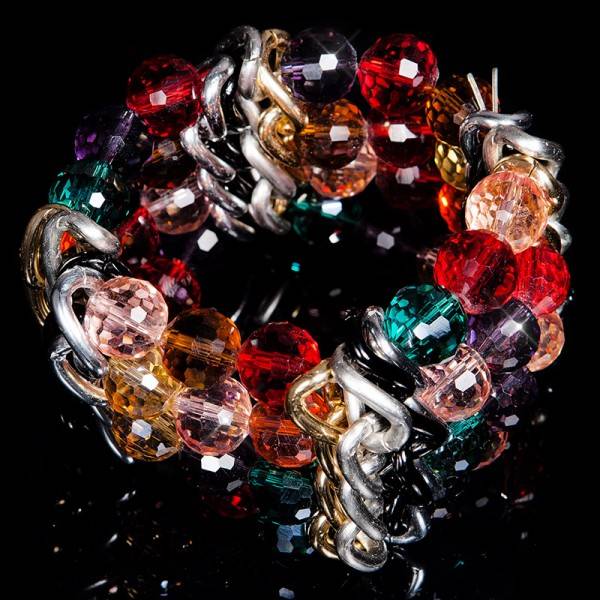 Koucla Glamour Armband Mit Ketten&Glitzersteinen