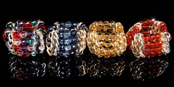 Koucla Glamour Armband Mit Ketten&Glitzersteinen