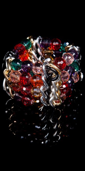 Koucla Glamour Armband mit Ketten&Glitzersteinen