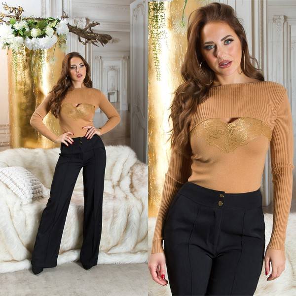 Koucla Sexy 2Piece Strick-Set / Top + Crop Pulli