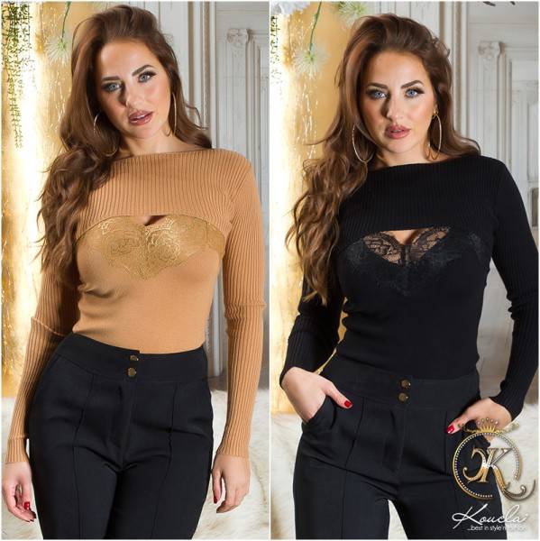 Koucla Sexy 2Piece Strick-Set / Top + Crop Pulli