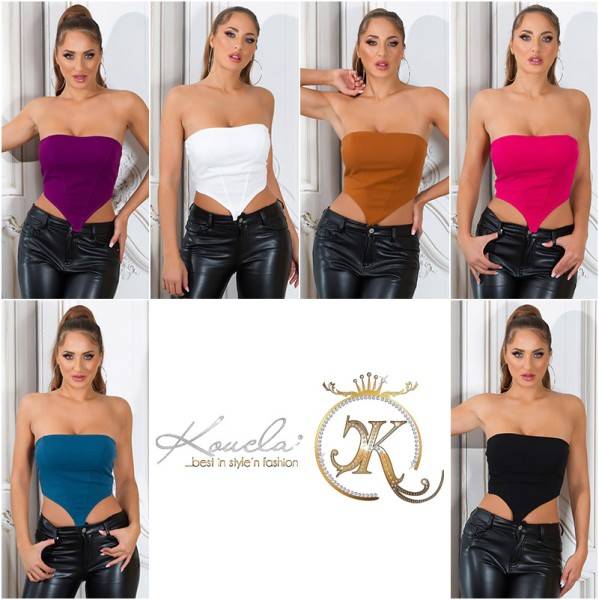 Koucla Sexy 90s Style Bandeau Crop Top