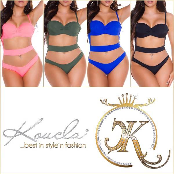 Koucla Sexy Backless Monokini Mit Netz Cut-Outs