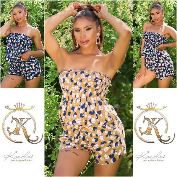 Koucla Sexy Bandeau Jumpsuit Mit Print