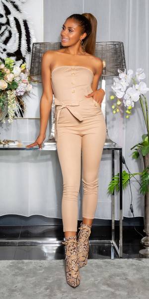 Koucla Sexy Bandeau Overall mit Gürtel
