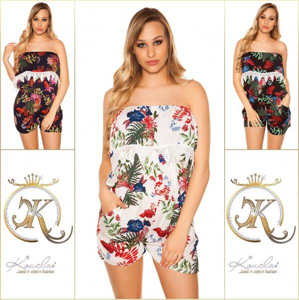 Koucla Sexy Bandeau Playsuit M. Blumenprint