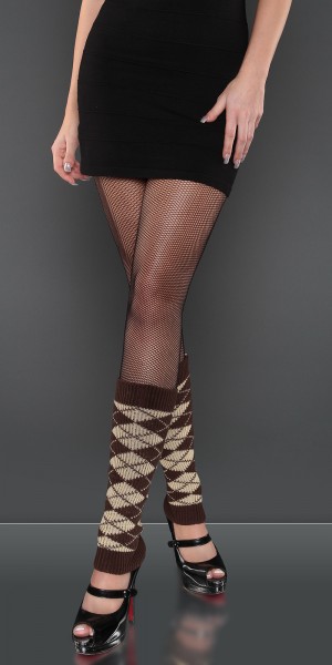 Koucla Sexy Beinstulpen Mit Argyle-Muster