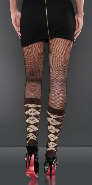 Koucla Sexy Beinstulpen Mit Argyle-Muster