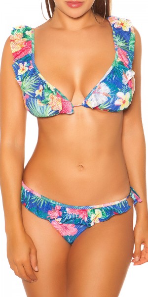 Koucla Sexy Bikini Mit Rüschen Blumen Print
