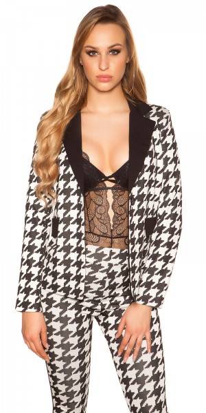 Koucla Sexy Blazer In Hahnentrittmuster