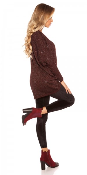 Koucla Sexy Blockabsatz-Stiefelette Mit Strass