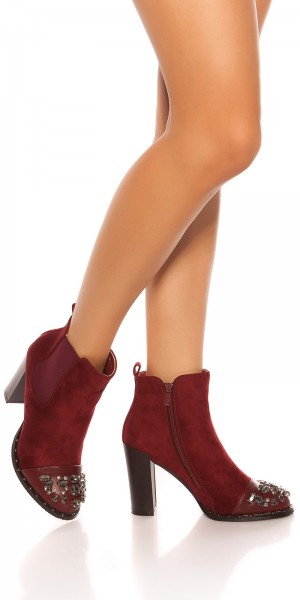 Koucla Sexy Blockabsatz-Stiefelette mit Strass