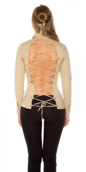 Koucla Sexy Bluse Zum Binden, Rückenfrei