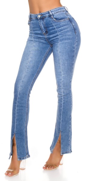 Koucla Sexy Bootcut Highwaist Jeans Mit Schlitz